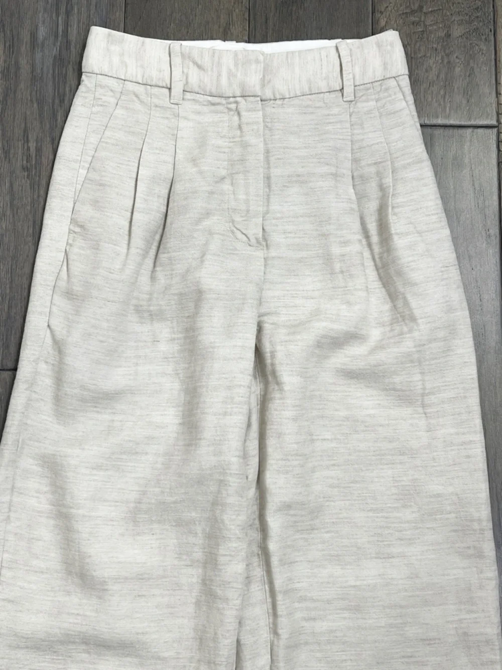 Aritzia The Effortless Pant Linen Natural Ecru